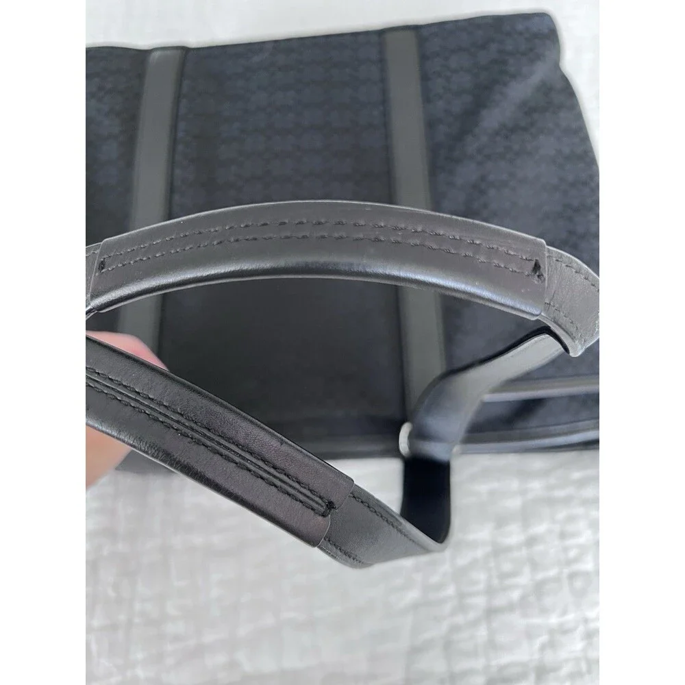 COACH Large Black Canvas Logo Laptop Work Bag